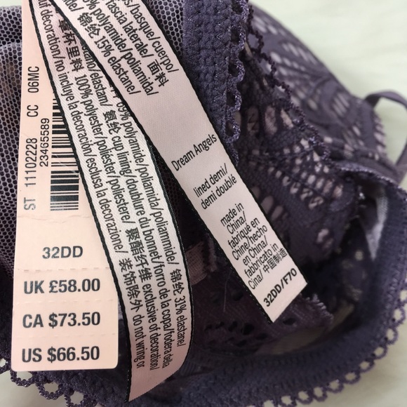 VS LAVENDER FRONT CLOSE BRA SZ 32DD - Picture 5 of 5